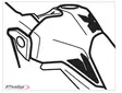Puig Tank Pad + Side Part Africa Twin 16 - Tankskydd - D186117 - 1
