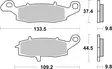 Sbs Bromsklossats Ceramic - Bromsbelägg - D114037 - 1