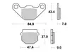 Sbs Bromsklossats Racing Sintered - Bromsbelägg - D113717 - 1