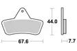 Sbs Bromsklossats Racing Sintered - Bromsbelägg - D113907 - 1