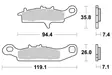Sbs Bromsklossats Racing Sintered - Bromsbelägg - D113947 - 1