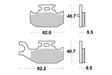 Sbs Bromsklossats Racing Sintered - Bromsbelägg - D113957 - 1