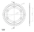 Supersprox Stål Bakdrev HO CBR600/1000 ( - Bakdrev - D106167 - 1
