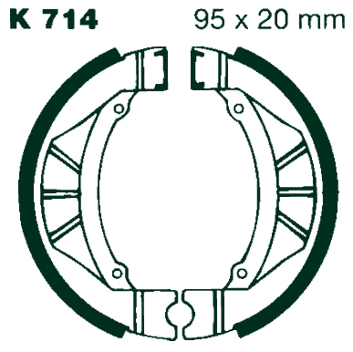 AIR Bromsbackar K 714 95x20mm parvis - Bromsbackar - D19337 - 1