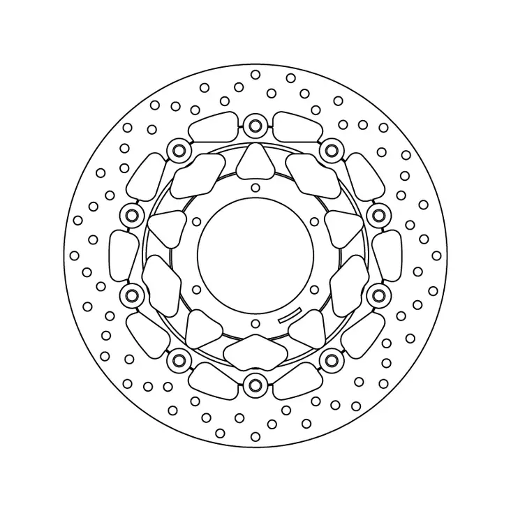 Brembo Serie Oro Bromsskiva floating - Bromsskivor - D6337 - 1