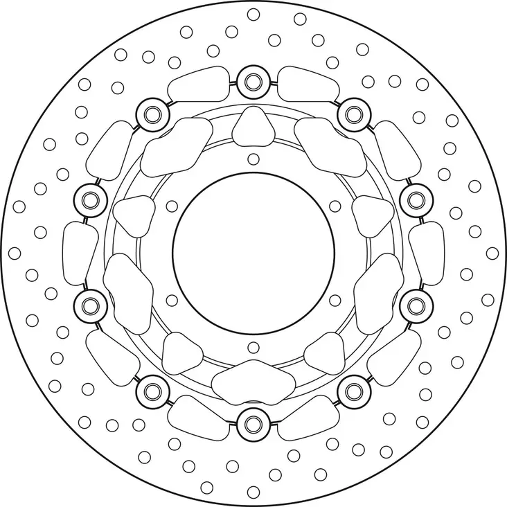 Brembo Serie Oro flytande bromsskiva - Bromsskivor - D88217 - 1