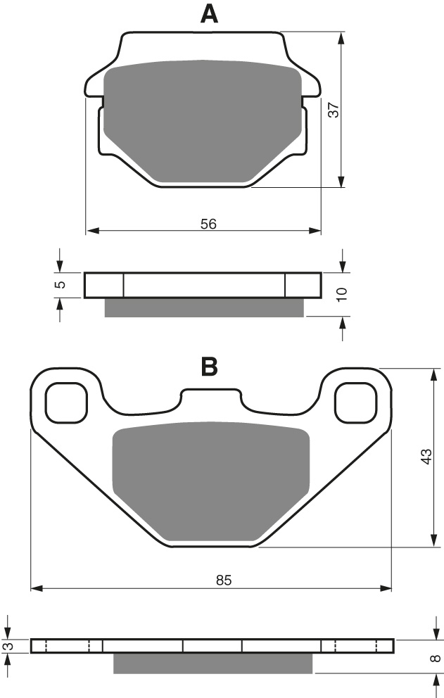 GOLDFREN Bromsbelägg 005 Ceramic Carbon - Bromsbelägg - D26407 - 1