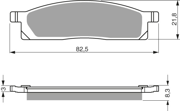 GOLDFREN Bromsbelägg 034 Ceramic Carbon - Bromsbelägg - D19267 - 1