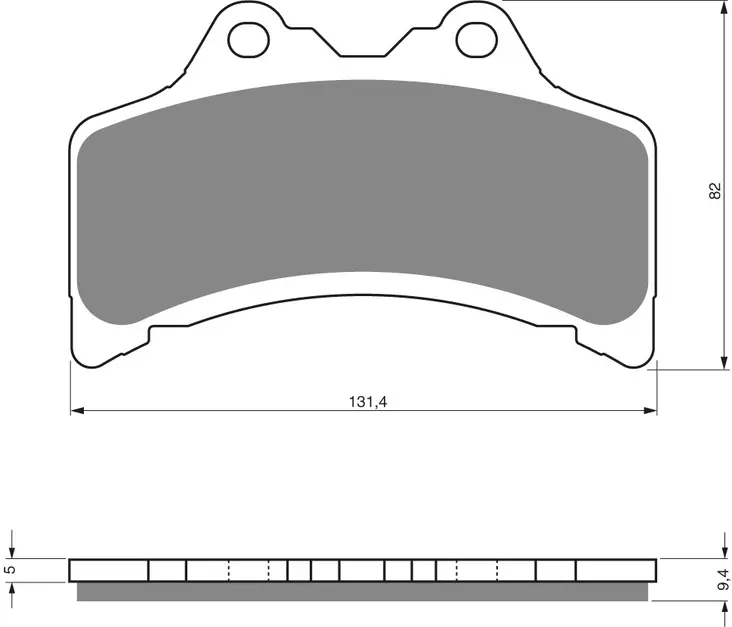 GOLDFREN Bromsbelägg 204 Ceramic carbon - Bromsbelägg - D26557 - 1