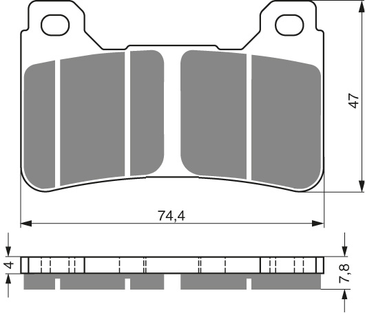 GOLDFREN Bromsbelägg 214 Ceramic carbon - Bromsbelägg - D26567 - 1