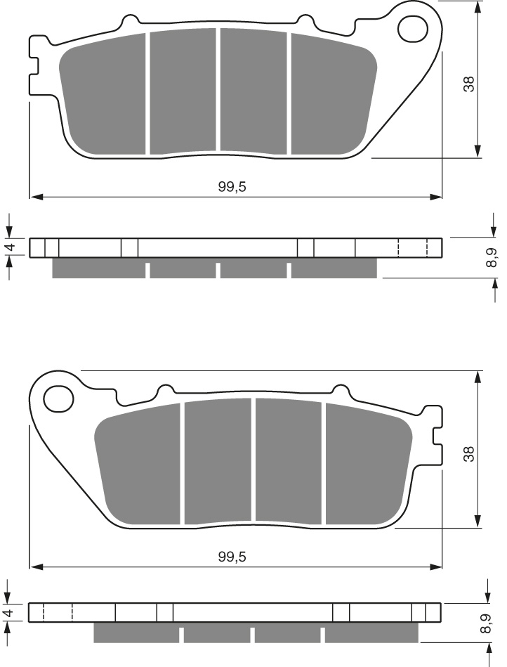 GOLDFREN Bromsbelägg 277 Ceramic Carbon - Bromsbelägg - D26607 - 1