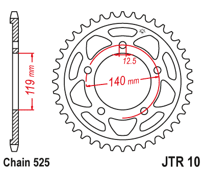 JT Bakdrev JTR10.42ZBK - Framdrev - D480067 - 1