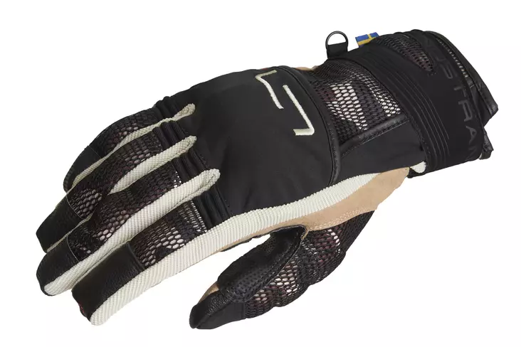 Lindstrands Handske Nyhusen Svart/khaki - MC Handskar Korta - D354647 - 1