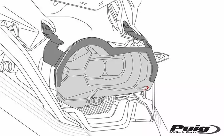 Puig Headlight Prot. Suzuki Dl1050/Xt V- - Fästen och tillbehör - D427517 - 1