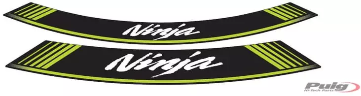 Puig Kit 8 Rim Strips Ninja C/Green - Fälgdekaler - D182447 - 1