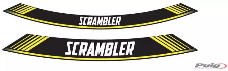Puig Kit 8 Rim Strips Scrambler C/Yellow - Fälgdekaler - D185777 - 1