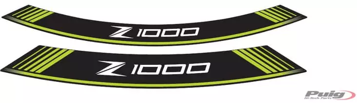 Puig Kit 8 Rim Strips Z1000 C/Green - Fälgdekaler - D184717 - 1