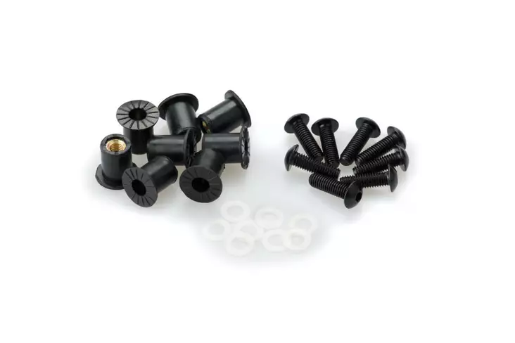 Puig Screw Kit whit silentblocks C/Black - Vindskyddsfästen och delar - D87957 - 1
