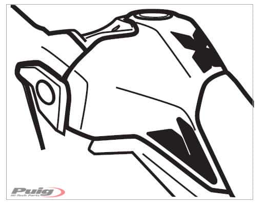 Puig Tank Pad + Side Part Africa Twin 16 - Tankskydd - D186117 - 1