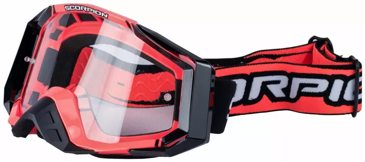 SCORPION Goggle svart/röd antifog klar - Crossglasögon - D445767 - 1