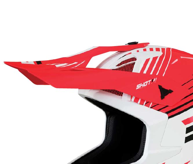 SHOT Skärm Lite Fury Vit/Röd Glossy - Tillbehör & Reservdelar till hjälm - D393087 - 1