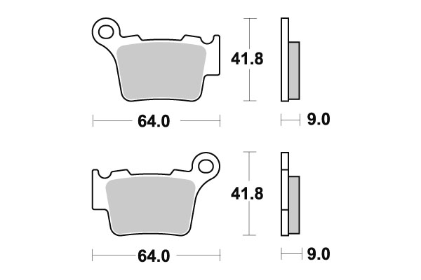 Sbs Bromsklossats Carbon Silver - Bromsbelägg - D113937 - 1
