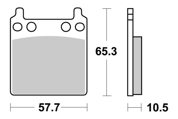 Sbs Bromsklossats Carbon Tech - Bromsbelägg - D113697 - 1