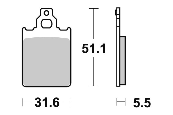 Sbs Bromsklossats Ceramic - Bromsbelägg - D113837 - 1