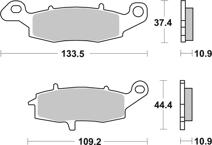 Sbs Bromsklossats Ceramic - Bromsbelägg - D114007 - 1
