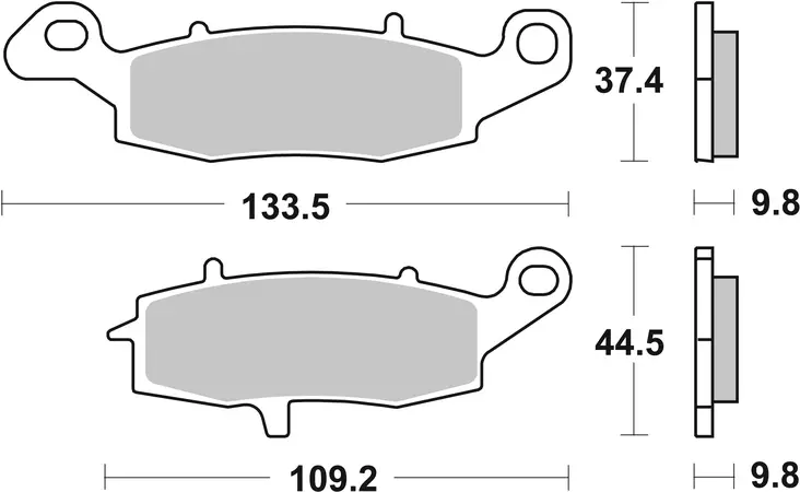 Sbs Bromsklossats Ceramic - Bromsbelägg - D114037 - 1