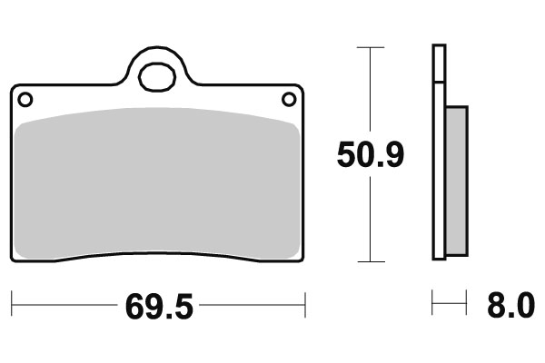 Sbs Bromsklossats Racing Sintered - Bromsbelägg - D113737 - 1