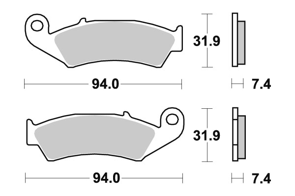 Sbs Bromsklossats Racing Sintered - Bromsbelägg - D113767 - 1
