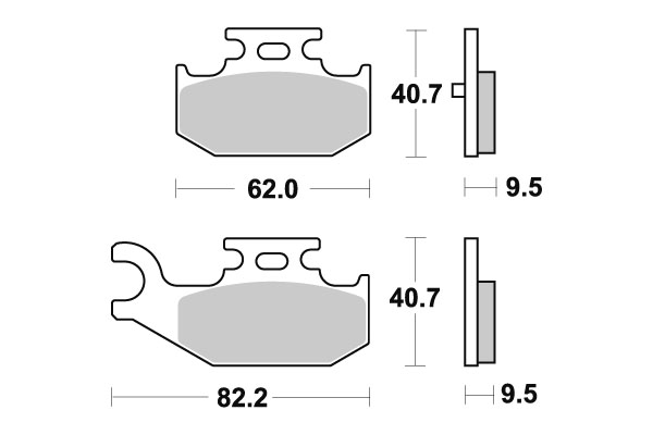 Sbs Bromsklossats Racing Sintered - Bromsbelägg - D113957 - 1