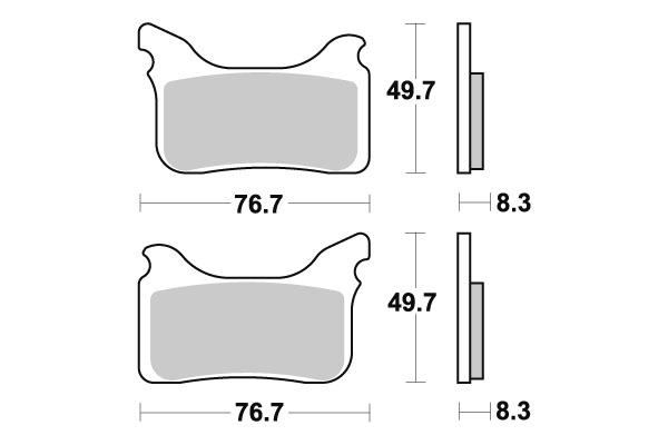 Sbs Bromsklossats Sintered - Bromsbelägg - D113977 - 1