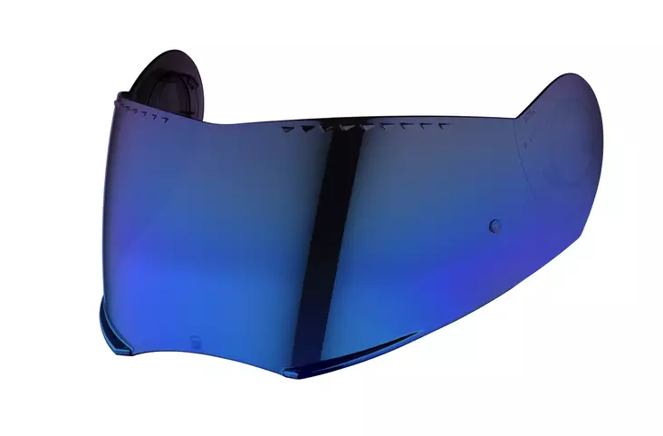 Schuberth E1 blå spegel visir, AF färdig - Visir - D103497 - 1