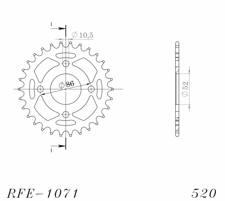 Supersprox Bakdrev Stål 1071.30 - Bakdrev - D6857 - 1