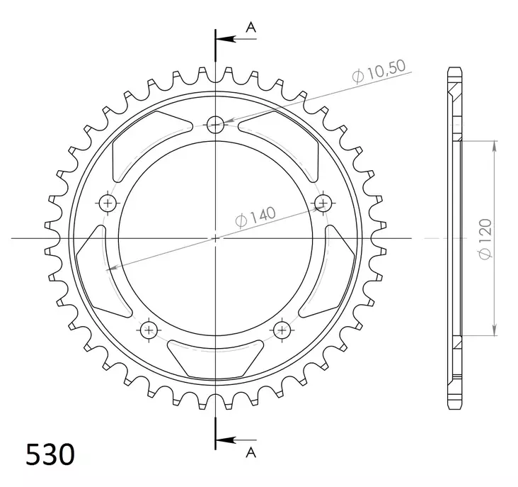 Supersprox Bakdrev Stål 1800.40 - Bakdrev - D6947 - 1