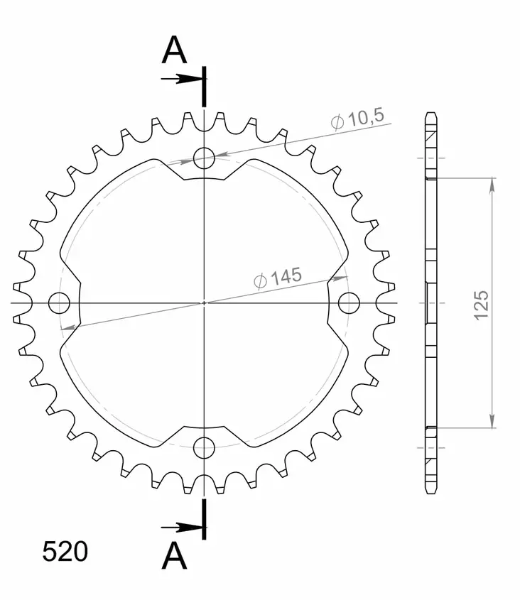 Supersprox Bakdrev Stål 1857.36 - Bakdrev - D111297 - 1