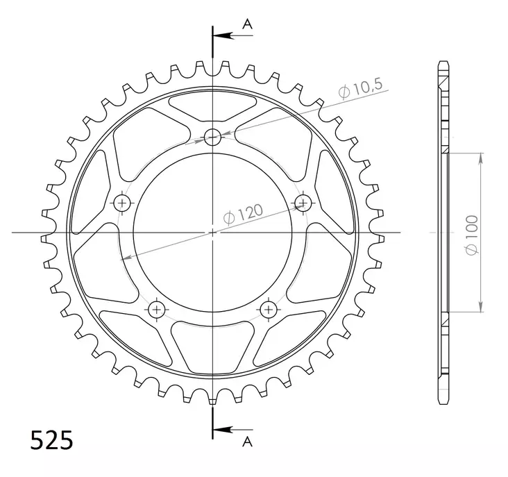 Supersprox Bakdrev Stål 702.42 - Bakdrev - D7157 - 1