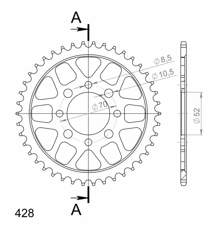 Supersprox Bakdrev Stål 802.34 - Bakdrev - D7187 - 1