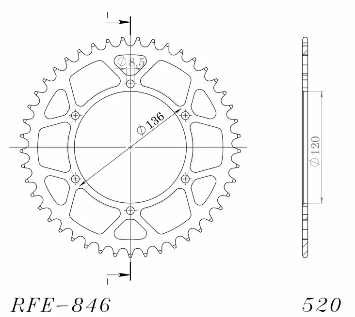 Supersprox Bakdrev Stål 846.41 - Bakdrev - D7257 - 0