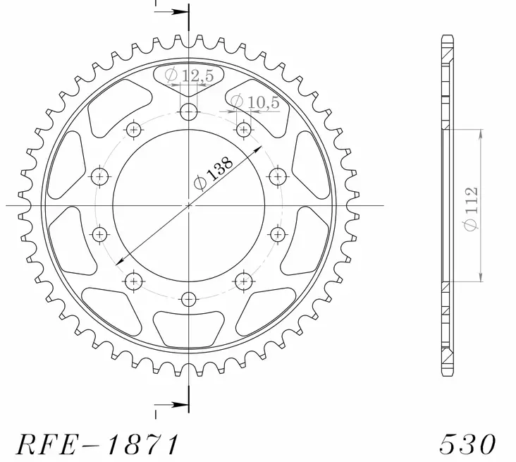 Supersprox / JT Bakdrev Stål 1871.52 - Bakdrev - D111307 - 1