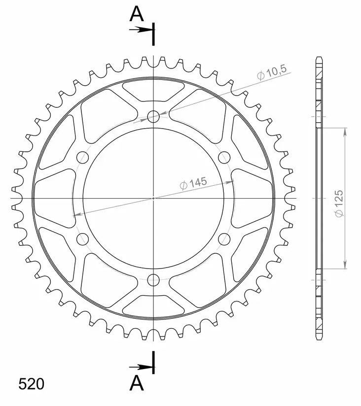 Supersprox / JT Bakdrev Stål 855.47 - Bakdrev - D7267 - 1