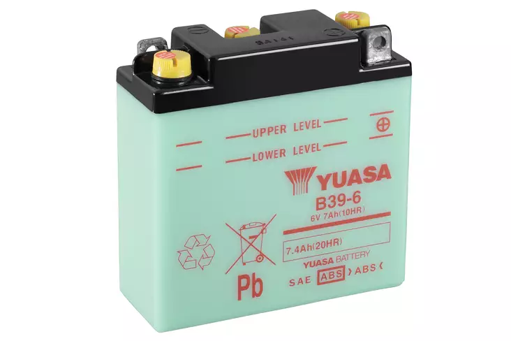 Yuasa Batteri, B39-6 (dc) 6V Exkl syra - Batterier - D191167 - 1