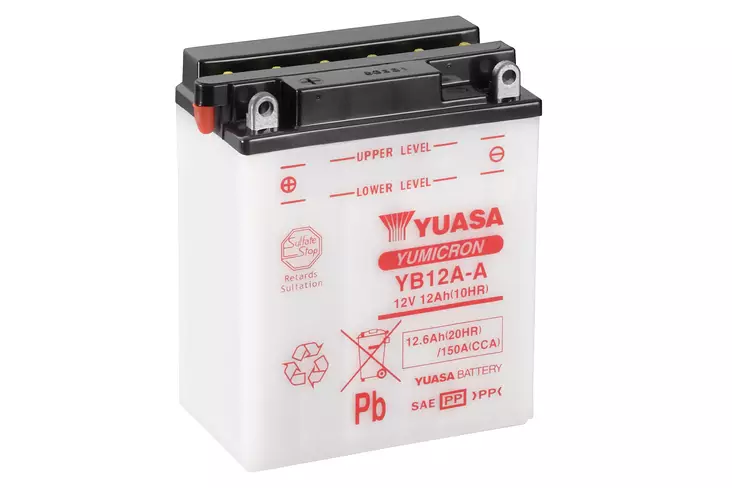 Yuasa Batteri YB12A-A (CP) Inkl syra (4) - Batterier - D2597 - 1