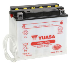 Yuasa Batteri, YB18L-A (CP) Inkl syra (2 - MC Universaldelar och Verktyg - D2607 - 1