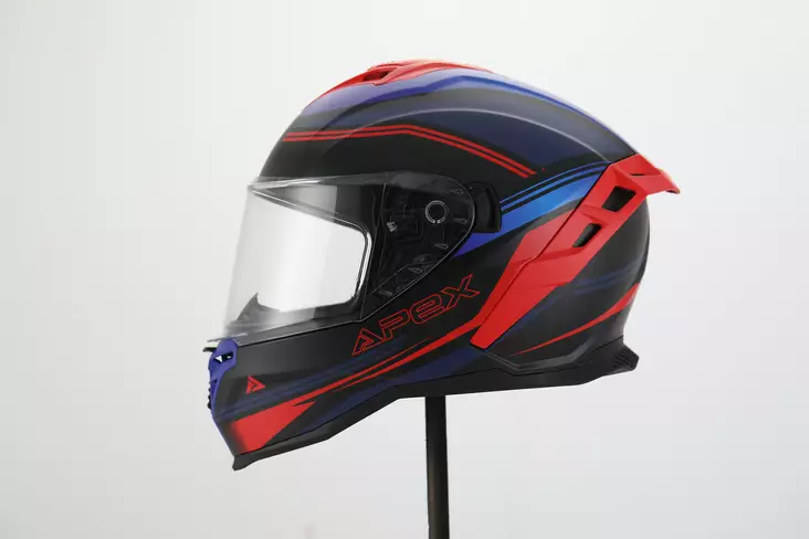 APEX Hjälm FI200 Paris blå/röd matt - Integralhjälm - D488407 - 1