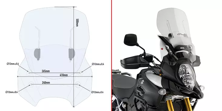 Givi Specific sliding wind-scr Suzuki DL - Vindskydd - D487827 - 1