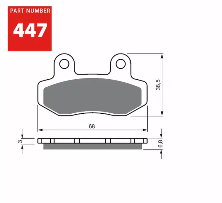 GOLDFREN Bromsbelägg 447 Ceramic Carbon - Bromsbelägg - D510817 - 1