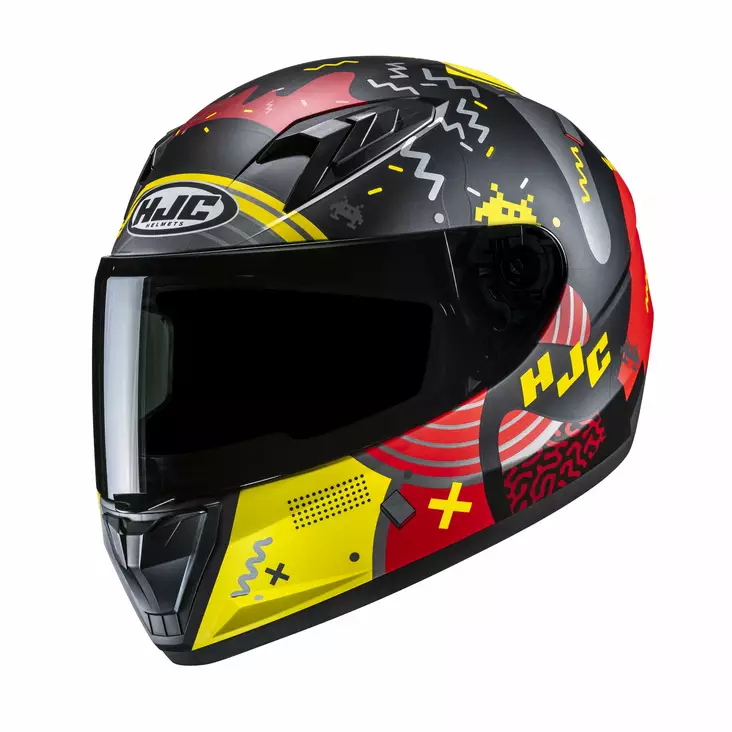 HJC Helmet Y10 Mika Junior Svart/Röd MC2 - Juniorhjälmar - D509037 - 1